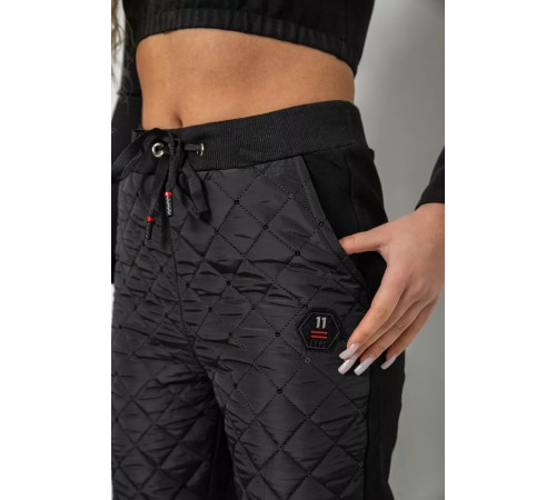 Штани жіночі укорочені, колір чорний, 243RA042