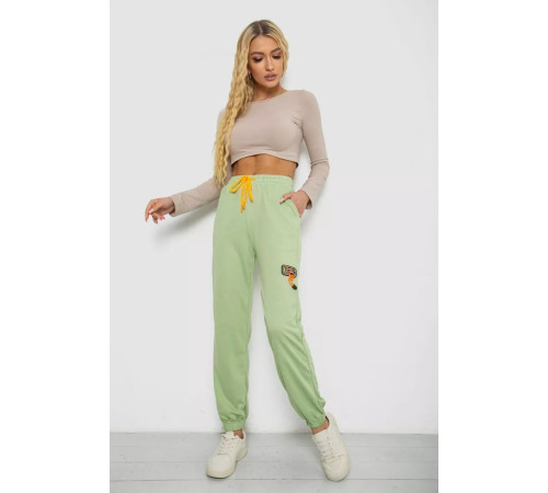 Спортивные брюки женские, цвет фисташковый, 238RJH016