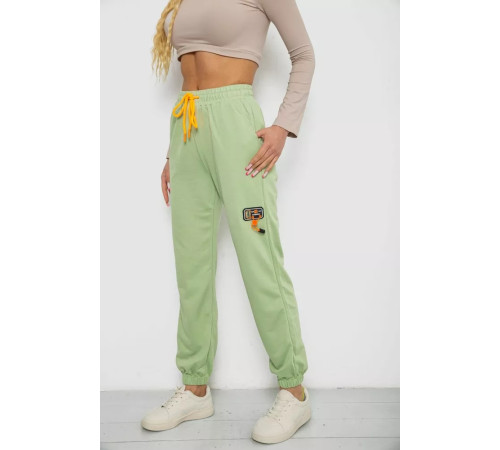 Спортивные брюки женские, цвет фисташковый, 238RJH016