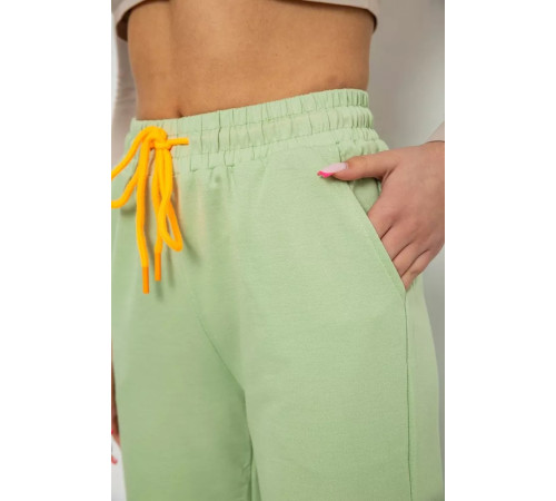 Спортивные брюки женские, цвет фисташковый, 238RJH016