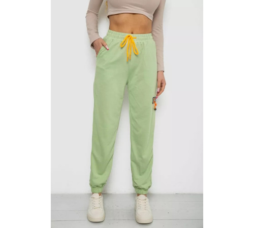 Спортивные брюки женские, цвет фисташковый, 238RJH016