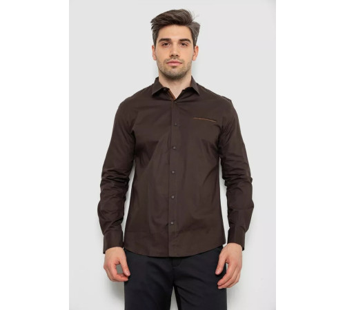 Сорочка чоловіча, колір коричневий, 214R7094