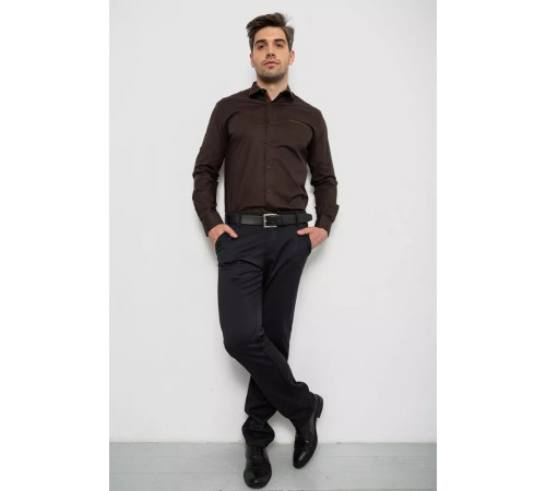 Сорочка чоловіча, колір коричневий, 214R7094