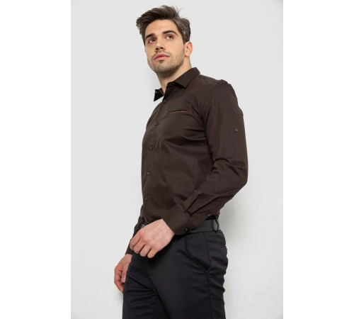 Сорочка чоловіча, колір коричневий, 214R7094