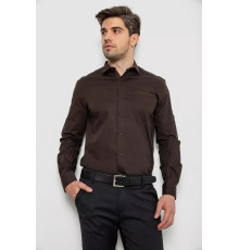 Сорочка чоловіча, колір коричневий, 214R7094