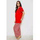 Жіноча піжама з принтом, колір червоний, 243R1600-011