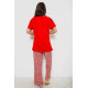 Жіноча піжама з принтом, колір червоний, 243R1600-011