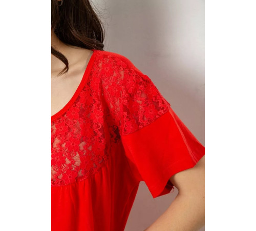 Жіноча піжама з принтом, колір червоний, 243R1600-011