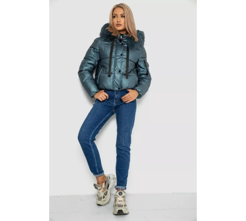 Куртка жіноча зимова, колір петроль, 244R2170