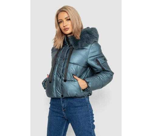 Куртка жіноча зимова, колір петроль, 244R2170