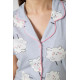 Жіноча піжама з принтом, колір блакитний, 243R7116