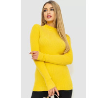 Кофта женская однотонная базовая, цвет желтый, 244R2032.