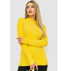 Кофта женская однотонная базовая, цвет желтый, 244R2032.