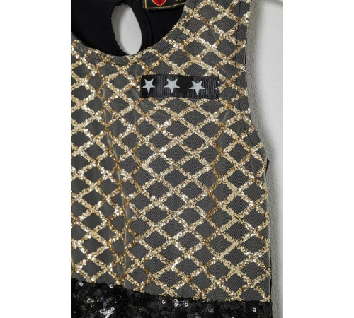 Сукня для дівчаток ошатна, колір чорно-золотий, 247R330