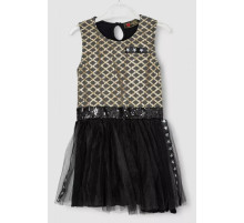 Сукня для дівчаток ошатна, колір чорно-золотий, 247R330