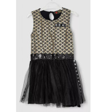 Сукня для дівчаток ошатна, колір чорно-золотий, 247R330