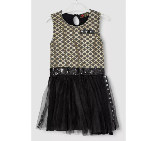 Сукня для дівчаток ошатна, колір чорно-золотий, 247R330
