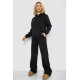 Спортивний костюм жіночий на флісі, колір чорний, 177R056