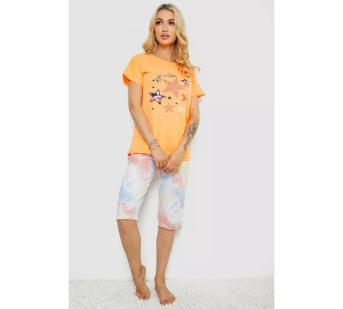 Піжама жіноча, колір помаранчевий, 243R50583