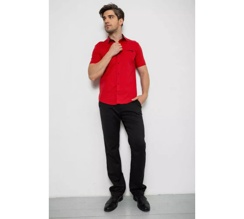 Рубашка мужская с принтом, цвет красный, 214R7140