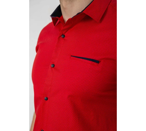 Рубашка мужская с принтом, цвет красный, 214R7140