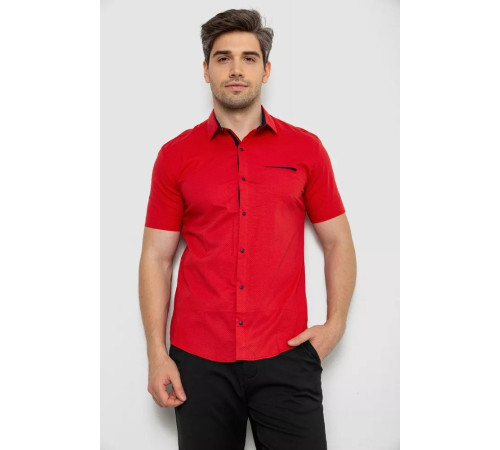 Рубашка мужская с принтом, цвет красный, 214R7140