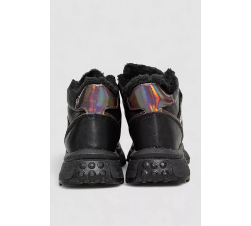 Кроссовки женские на меху, цвет черный, 243R118-7