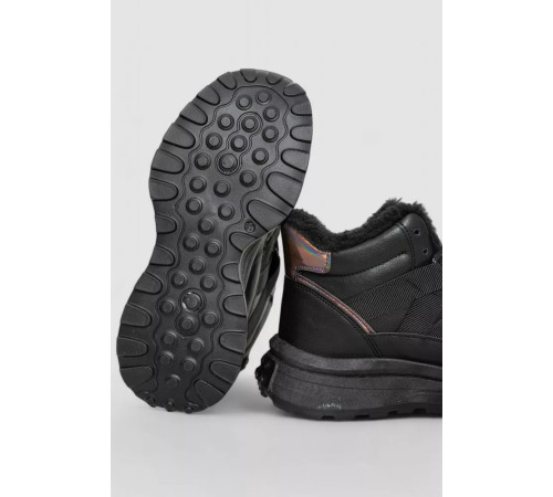 Кроссовки женские на меху, цвет черный, 243R118-7