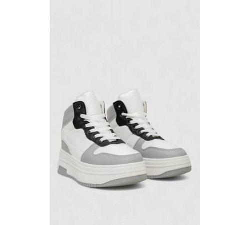 Кросівки жіночі зимові на хутрі, колір біло-сірий, 248RAM015-86