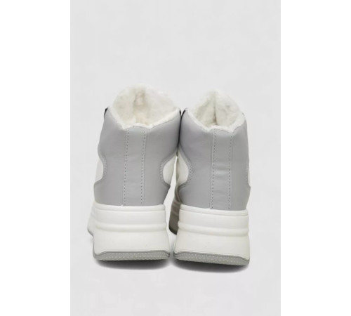 Кросівки жіночі зимові на хутрі, колір біло-сірий, 248RAM015-86