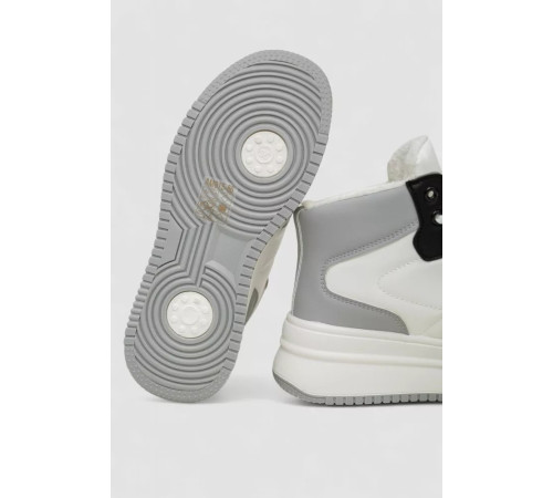 Кросівки жіночі зимові на хутрі, колір біло-сірий, 248RAM015-86