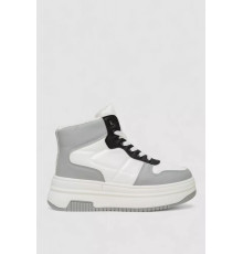 Кросівки жіночі зимові на хутрі, колір біло-сірий, 248RAM015-86