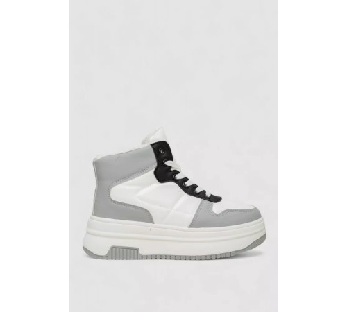 Кросівки жіночі зимові на хутрі, колір біло-сірий, 248RAM015-86