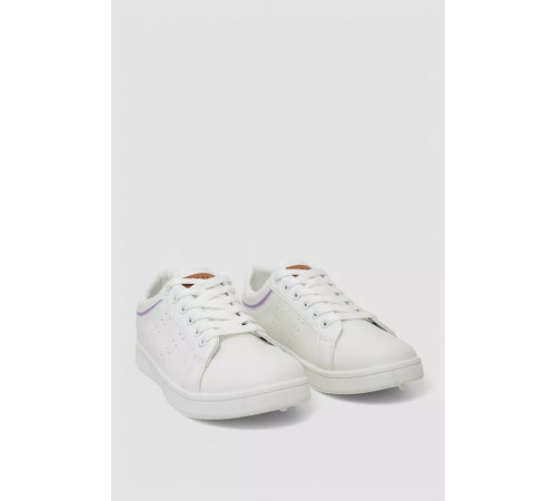 Кеды женские, цвет бело-фиолетовый, 248RR69