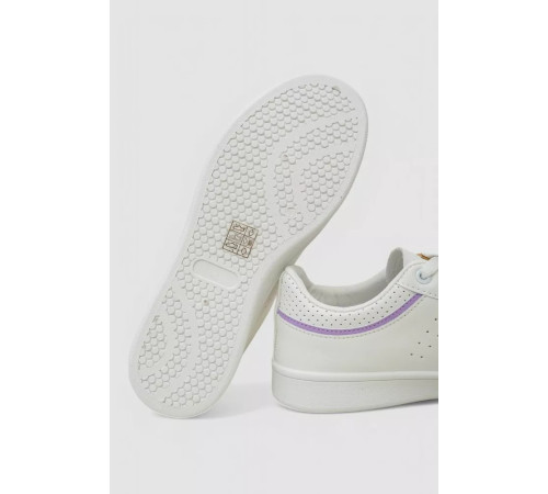 Кеды женские, цвет бело-фиолетовый, 248RR69