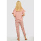 Піжама жіноча з принтом, колір пудровий, 243R15249