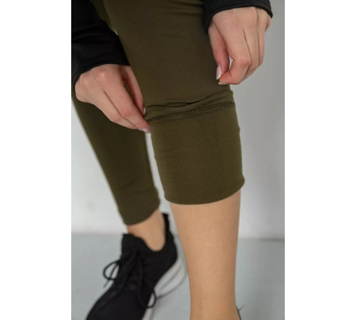 Лосини утеплені, колір хакі, 243R051-5