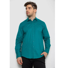 Мужская рубашка однотонная, цвет зеленый, 214R7466-1