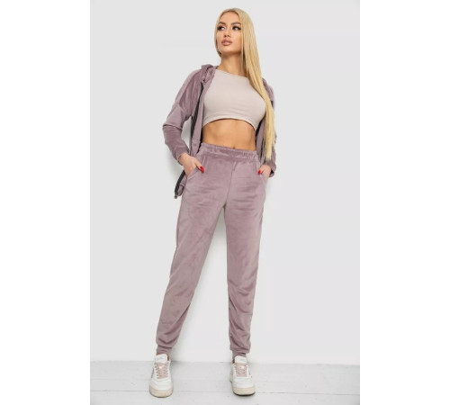 Спортивний костюм жіночий велюровий, колір мокко, 177R018