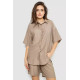 Костюм женский однотонный, цвет темно-бежевый, 119R0038-1.