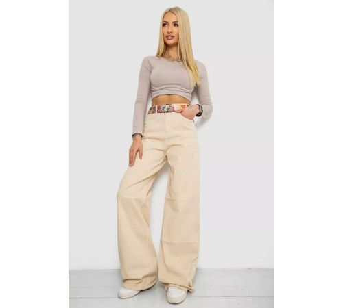 Джинси жіночі, колір світло-бежевий, 250R00162