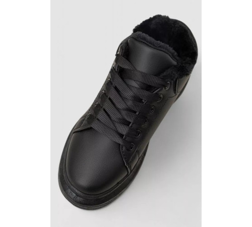 Кросівки жіночі зимові на хутрі, колір чорний, 248RA2256