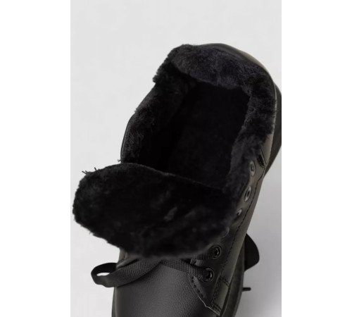 Кросівки жіночі зимові на хутрі, колір чорний, 248RA2256