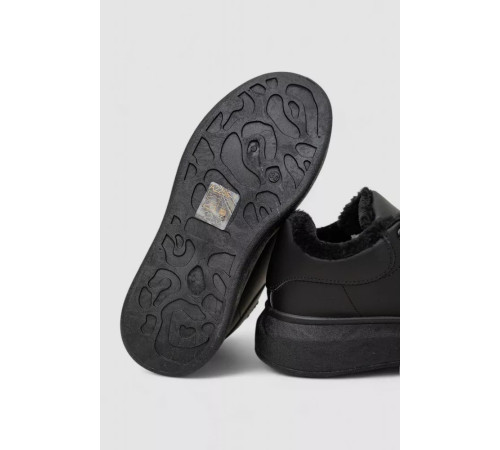 Кросівки жіночі зимові на хутрі, колір чорний, 248RA2256