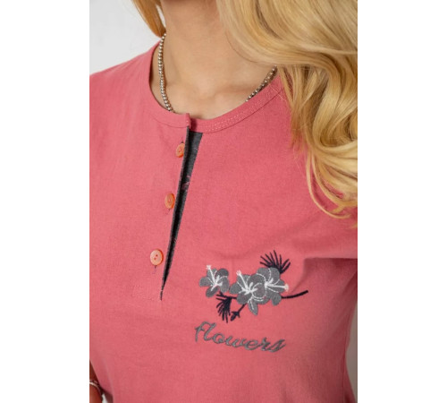 Пижама женская с принтом, цвет розово-серый, 243R9224