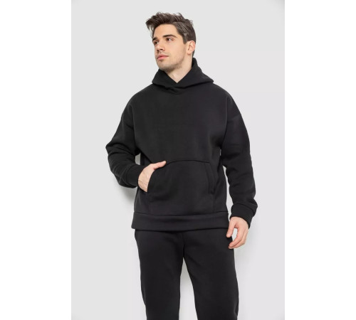Спорт костюм чоловічий на флісі, колір чорний, 177R235-1