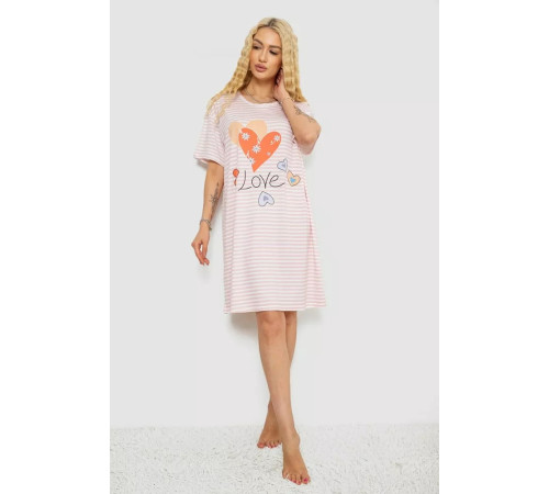 Ночная рубашка, цвет пудро-белый, 238R335-6