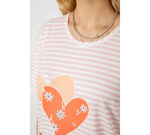 Ночная рубашка, цвет пудро-белый, 238R335-6