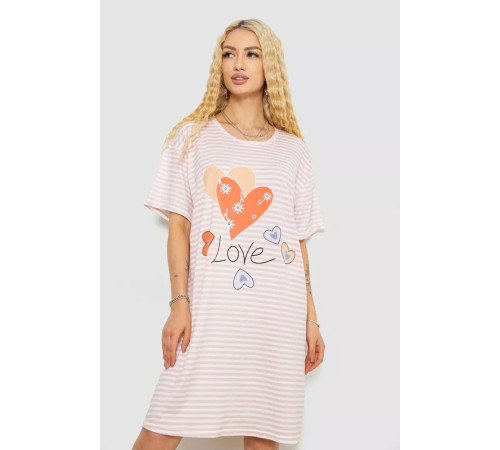 Ночная рубашка, цвет пудро-белый, 238R335-6
