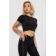 Футболка - топ жіноча в рубчик, колір чорний, 238R58210